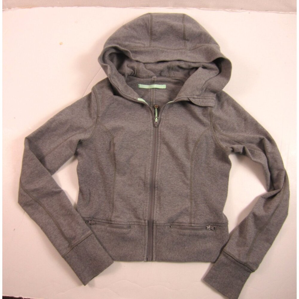 Lululemon women's hoodie gray cropped hoodie size 6